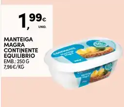 Continente Manteiga magra continente equilíbrio promoção