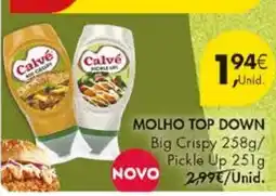 Pingo Doce Calvé molho top down promoção