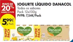 Pingo Doce Iogurte líquido danacol promoção