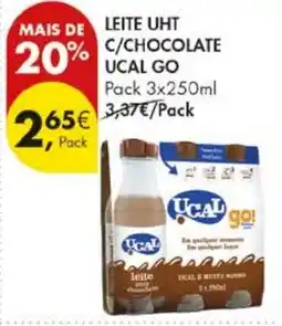 Pingo Doce Leite uht c/chocolate ucal go promoção