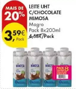 Pingo Doce Leite uht c/chocolate mimosa promoção