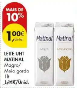 Pingo Doce Leite uht matinal magro/meio gordo promoção