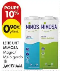Pingo Doce Leite uht mimosa magro/meio gordo promoção