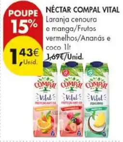 Pingo Doce Nectar compal vital promoção