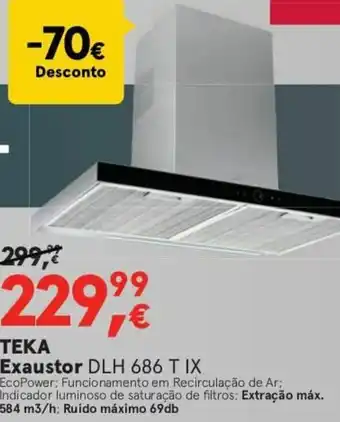 Worten TEKA Exaustor DLH 686 T IX promoção
