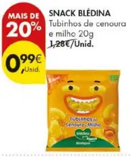 Pingo Doce Snack blédina tubinhos de cenoura e milho promoção