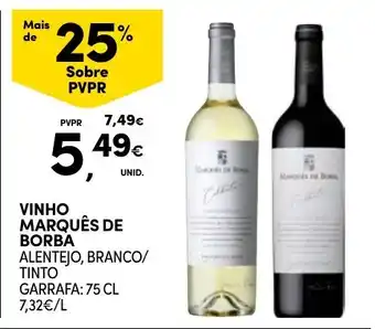 Continente Vinho Marquês de Borba promoção