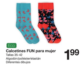 Zeeman Eco Calcetines Fun para Mujer 35-42 promoção