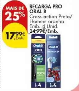 Pingo Doce Recarga pro oral b cross action preta/homem aranha promoção