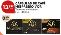 Pingo Doce cápsulas de café nespresso l'or promoção
