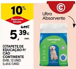 Continente Tapete de educação p/ cão continente promoção