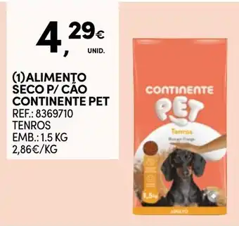 Continente Alimento seco p/ cão continente pet promoção
