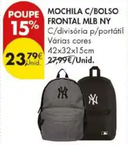 Pingo Doce Mochila c/bolso frontal mlb ny promoção