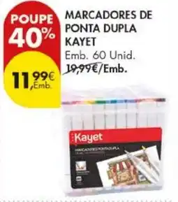 Pingo Doce Marcadores de ponta dupla kayet promoção