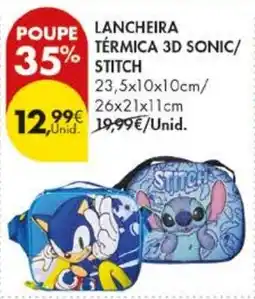 Pingo Doce Lancheira térmica 3d sonic/stitch promoção