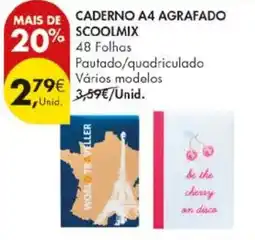 Pingo Doce caderno a4 agrafado scoolmix promoção