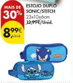 Pingo Doce estojo duplo sonic/stitch promoção