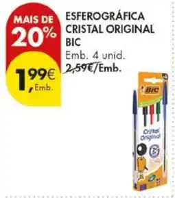 Pingo Doce esferográfica cristal original bic promoção
