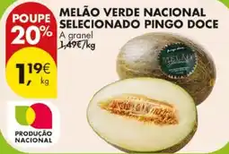 Pingo Doce melão verde nacional promoção