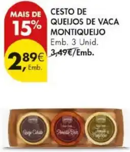 Pingo Doce Cesto de queijos de vaca montiqueijo promoção