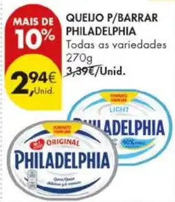 Pingo Doce queijo p/barrar philadelphia promoção