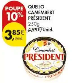 Pingo Doce queijo camembert président promoção