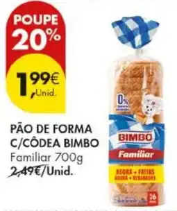 Pingo Doce Pão de forma c/côdea bimbo familiar promoção
