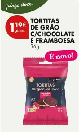 Pingo Doce pingo doce tortitas de grão-de-bico c/chocolate e framboesa promoção