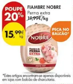 Pingo Doce Fiambre nobre perna extra promoção