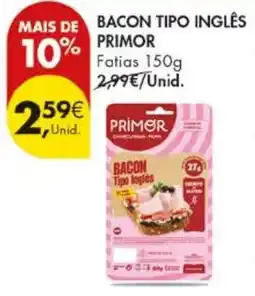 Pingo Doce Bacon tipo inglês primor promoção