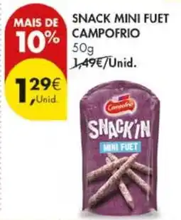 Pingo Doce Snack'in mini fuet campo fro promoção