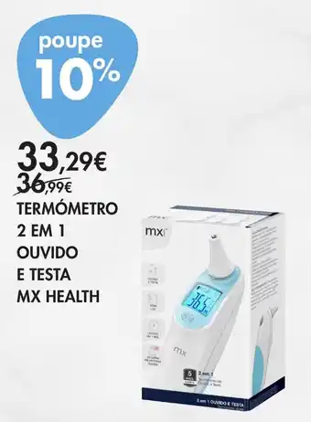 Termómetro 2 em 1 ouvido e testa mx health