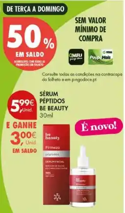 Pingo Doce Sérum péptidos be beauty promoção
