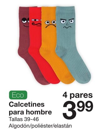 Eco Calcetines para Hombre 39-46 4 pares