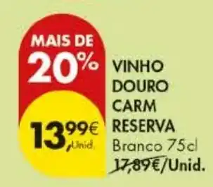 Pingo Doce vinho douro carm reserva promoção