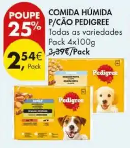 Pingo Doce comida húmida p/cão pedigree promoção