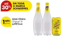 Pingo Doce Água tônica original schweppes promoção