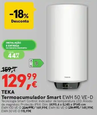 Worten TEKA Termoacumulador Smart EWH 50 VE-D promoção