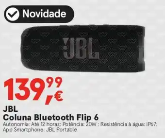 Worten JBL Coluna Bluetooth Flip 6 promoção