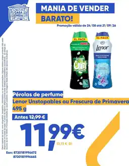 Casa Cheia Pérolas de perfume Lenor Unstopables ou Frescura de Primavera promoção
