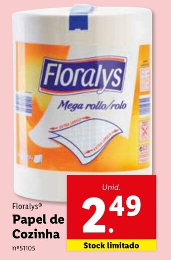 Lidl Floralys Papel de Cozinha promoção
