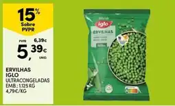 Continente Bom dia Ervilhas iglo ultracongeladas promoção