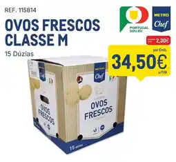 Makro ovos frescos classe m metro chef promoção