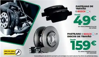 Pastilhas de travão bosch
