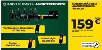 Substituição de 2 amortecedores monro