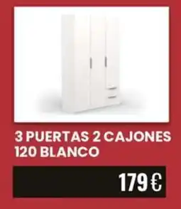 Atrapamuebles 3 portas 2 cajones 120 branco promoção