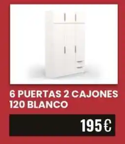 Atrapamuebles 6 puertas 2 cajones 120 blanco promoção