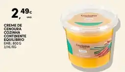 Continente Bom dia Creme de cenoura cozinha promoção