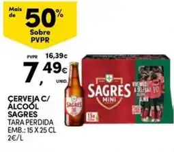 Continente Bom dia Cerveja c/ álcool sagres promoção