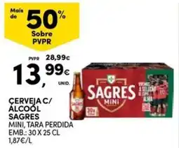Continente Bom dia Cerveja c/ álcool sagres mini promoção